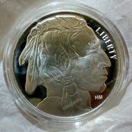Medali Perak Indian Head/Buffalo - 1 oz Silver Round