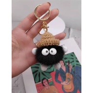 Small Coal Ball Plush Pendant Car Keychain Pendant Korean Internet Popular Plush Carto Book Bag Pend