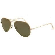 Rayban Summer Ray/Class Genuine 3026 Aviator Sunglasses Unisex Gold G15 Sunglasses Sun Visor