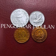 PAKET KOIN NIKAH 23 RUPIAH (Rp1, Rp2 dan Rp10 Kuning 1974) Bekas Bagus