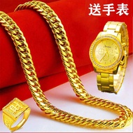 superior productsVietnam Alluvial Gold Necklace Men's Non-Fading Thick Gold Necklace Gold Tyrant Necklace Gold Plated Or