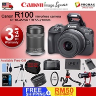 CHEAPEST! Canon EOS R100 18-45mm Mirrorless Digital Camera R 100 R-100 18-45mm 55-210mm  (CANON MALAYSIA 3 YEARS WARRANTY)