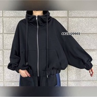 4a25120502korean Zipper Drawstring Sleeve Jacket