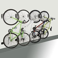 Wallmaster Swivel Double Bearing Design Bike Rack, Wall Mount Bicycles 4-Pack Storage System Vertical Bike Hook for Indoor/Outdoor