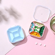 Customized Pill Box Portable 5 Compartments Small Pill Box Customized logo Travel Pill Storage Box S