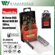 Makita 19pcs M-Force HSS Metal Drill Bit D-29876 / mata drill besi set heavy / mata korek hss drill makita drill bit