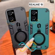 Case hp For Realme 9i Case Robot Fiber 360Ring Pro Camera Case Phone Cover