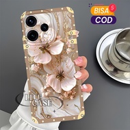 Latest Oppo Reno 15 5G Fashion Case with Flower Motif, Cool Frame, Aesthetic Case, Flexible, All Typ