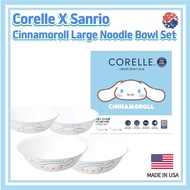 Corelle x Sanrio Cinnamoroll Large Noodle Bowl 4p Set/Corelle USA set/ Dinnerware CORELLE set/charac