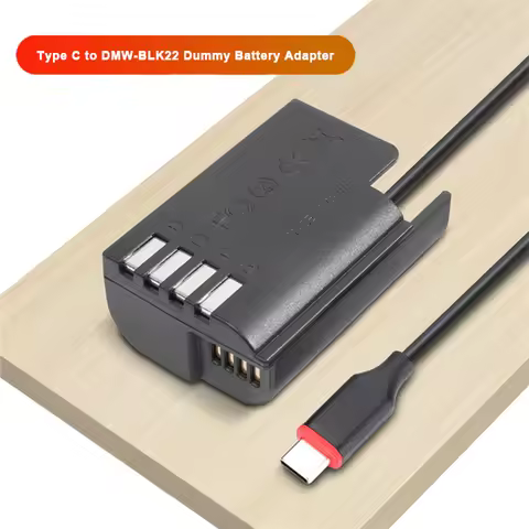 Type C to DMW-BLK22 Dummy Battery DC Power AC Adapter for Panasonic Lumix G9 DC-S5K DC-S5 GH5S GH5 I