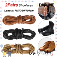 DAPHNE 2 Pairs Round Waxed Shoelaces Shoes Accessories Sport Shoe Coloured Leather Dress Shoes