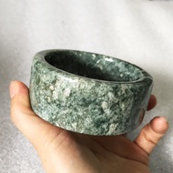 [HCM]Vòng tay vuông bản to 3 cm cho nam đá tự nhiên màu xanh cẩm thạch của Việt Nam nhiều size ( 6.1