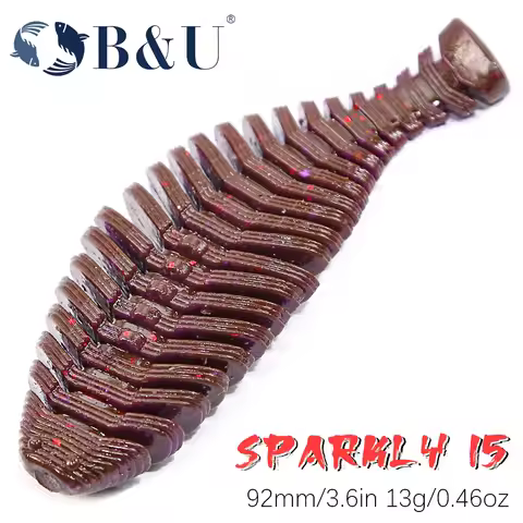 B&U Worm Lure Artificial Bait Spiner Viber Shad Wobbler Shad 92mm For Pike Bass Jigging Pesca Soft F