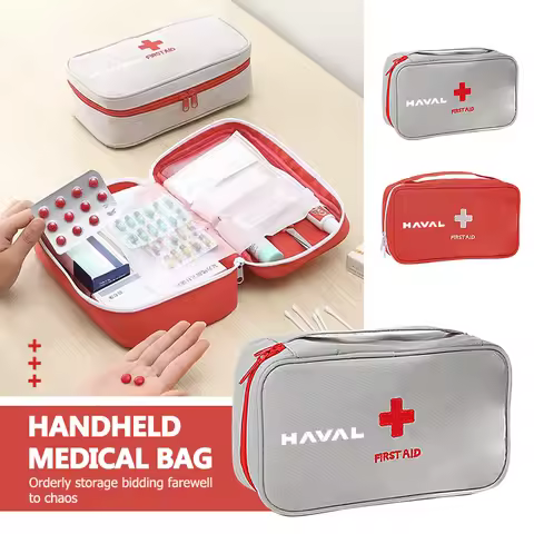 For Haval Car Logo Home Medical Medical Portable Travel First Aid Kit Medicine Storage Bag Jolion H6