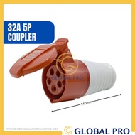WHITE Industrial Plug Connector 3 Pin 4 Pin 5 Pin16A / 32A IP44 Dust‑Proof Waterproof Industrial Plu