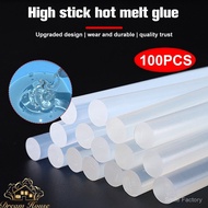 100pcs/set Transparent Hot Melt Gun Glue Sticks Gun For Hot Melt Glue Gun Repair Alloy Accessories H