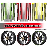 12 Inch Reflective Motorcycle Wheel Sticker Waterproof Hub Decal Rim Stripe Tape for Honda Giorno 125 Giorno125