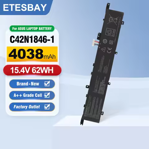 ETESBAY C42N1846-1 Laptop Battery For ASUS ZenBook Pro Duo UX581 Series 0B200-03490000 15.4V 62Wh
