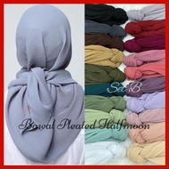 Bawal Pleated Halfmoon | Halfmoon Shawl