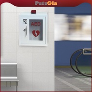 [PETSOLA] Aed Storage Cabinet Portable Machine Box Empty with Key Clear Mounted Case Accessory Wear 