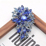 New Blue Rhinestone Brooch Fashion Drop Corsage Accessory Gift