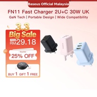 【New Arrivals】Baseus EnerFill FN11 Fast Charger GaN USB Type C Charger 30W UK Compact Quick Chargers