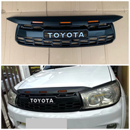 Toyota Fortuner 2008 to 2015 GR Grill with led Light Made in Thailand Matte black ( fortuner grille 