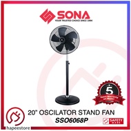SONA 20” POWER STAND FAN SSO6068P SSO 6068P (5 Years Motor Warranty) 20 Inch