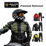 SULAITE PREMIUM Motorcycle Raincoat Waterproof Adult Male and Female Split Reflective Windproof Clot