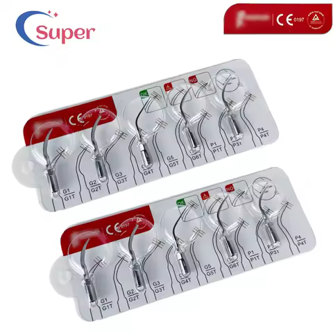 Free Shipping Dental Scaling Tips 5pcs G1 G2 G3 G4 P1 for E*S W*dpecker Ultrasonic Scaler Periodonti