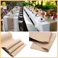 SUER Vintage Table Runner Party Decoration Burlap Hessian Country Home Table Runners