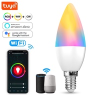 E14 Smart Wifi LED Bulb Dimmable 5W Color Changing Light Lamp RGB+Warm Voice Control With Alexa & Go
