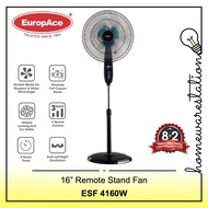 EuropAce 16” Remote Stand Fan with Timer ESF 4160W | ESF4160W (8 Years Motor, 2 Years Electrical Parts Warranty)