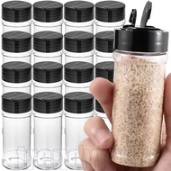 6-2Pcs Butterfly Lid Seasoning Box - 60-400ml - Clear Spice Bottle with Cover - Salt Pepper Shaker C