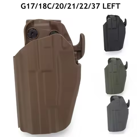 Left Gun Holster Tactical G 17 Pistol Holster Hunting Concealed Handgun Case Mag Pouch for G17/18C/2