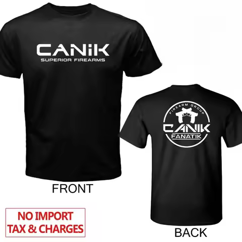 Canik Fanatik Firearm Group Men's Black Size S to 4XL New Spring/Summer Arrivals Regular Fit Casual