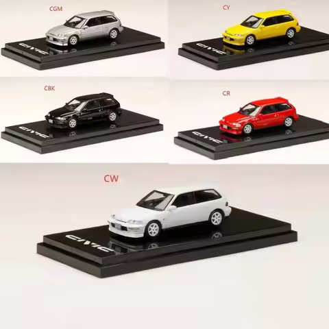 Hobby Japan 1:64 Ci-vic 4 Generations EF9 SiR II White Wheels (HJ641031) Series Original Edition Sim