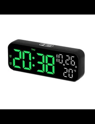 LED數碼電子鐘 Digital LED Alarm Clock  臥室用LED小型數字鬧鐘 - 大號顯示幕 亮度調節 USB充電鬧鐘Small Digital Alarm Clock for Bed