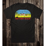 Men'S Retro Hot Rod Tee T Shirt Drag Race Racing Speed Shop Daytona Beach