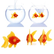 breezy 3 Pieces Artificial Moving Small Fish Plastic Gold Fish Aquarium Decorations