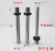 OD10mm/12mm/15mm M14x1mm M14  Spindle Shaft for Mini Lathe Chuck Cartridge K01-65 K02-65 K02-50 K01-