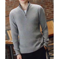 MEN'S KNITTED SWEATER ZIPPER/ gray CHEST zipper knitted sweater men's knitted sweater men's knitted 
