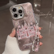 Lens Protector Purple Pink Shiny Castle Fireworks Hard Case Cover Casing Compatible for iPhone 17 Pr