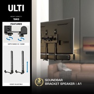 ULTI Soundbar Bracket Speaker Mount with Non-Slip Base, Above or Below Wall Mounted TV, Fits Most VE