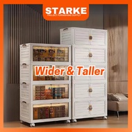 StarkePlus 40-65cm(W)  2/3/4/5 Layers Foldable Storage Cabinet Double Doors Storage Box Stackable St