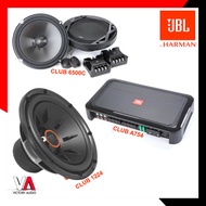 Paket Audio Mobil Full Set Sound System JBL CLUB Speaker Split 2-Way CLUB 6500C + Power Amplifier 4C
