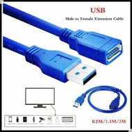 【P&T】USB 2.0 Cable Male to Female Data Sync Super Speed Cord Connector USB Extender 0.3m/1.5m/3m