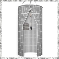 (DKCZ) Round Bath Cover Household Bath Tent Adult Baby Thick Insulation Warm Winter Shower Curtain W