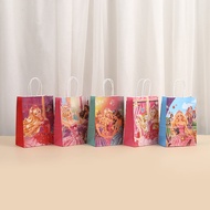 24PCS New Barbie Princess Gift Bag Wedding Christmas Gift Bags Jewelry Packaging Pouches Kraft Paper Cookie Candy Party Packag Bag