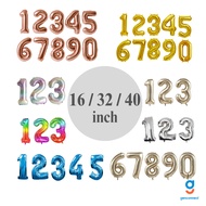 Local Fast Delivery in 2 Working Days -  40 Inch Foil Number Balloon Party Decor for Any Event